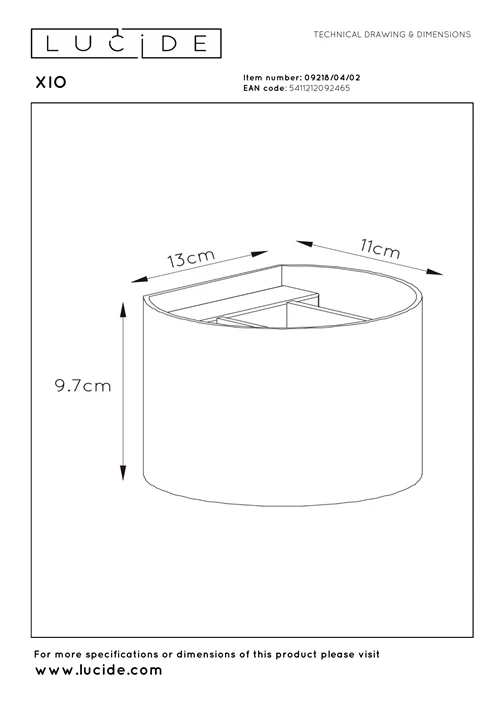 Lucide XIO - Wandlamp - LED Dimb. - G9 - 1x3,5W 2700K - Verstelbare stralingshoek - Mat Goud / Messing - technisch